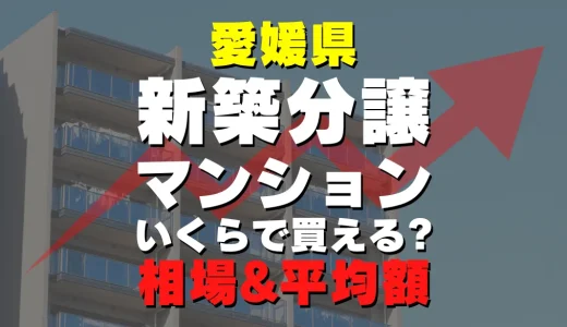 愛媛県の新築分譲マンション｜平均価格・広さ面積・人気の間取りを徹底リサーチ