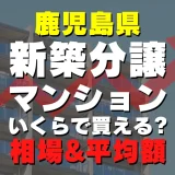 鹿児島県の新築分譲マンションはいくら？平均価格・広さ面積・人気の間取りを徹底リサーチしてみた