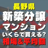 長野県の新築分譲マンションはいくら？平均価格・広さ面積・人気の間取りを徹底リサーチしてみた