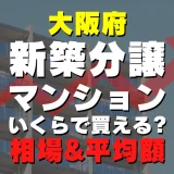 大阪府の新築分譲マンションはいくら？平均価格・広さ面積・人気の間取りを徹底リサーチしてみた